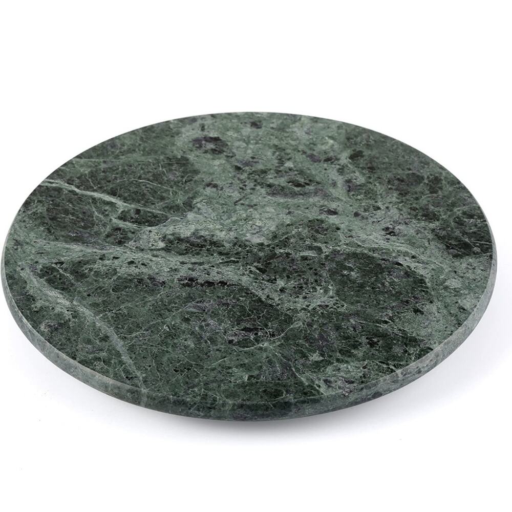 Creative Home Natural Marble Round Trivet Cheese Board Dessert Serving Plate 8"